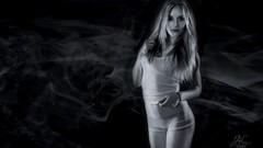 White woman smoke chrome models portraits