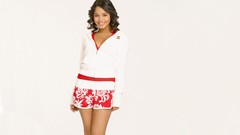 White woman white background Shorts vanessa hudgens smiling 