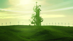 Wide Landscapes windmills abstract