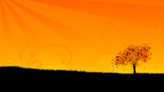 Widescreen artwork nature tree