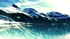 Widescreen ice Mountains nature