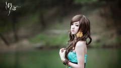 Widescreen lakes Chinese Actress asians models photo shoot 