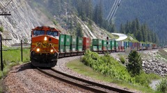 Widescreen locomotives trains BNSF