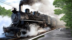Widescreen locomotives trains Steam train