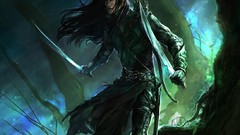 Wild elves Swords artwork fantasy art