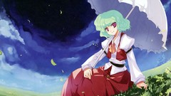 Wind anime girls touhou kazami yuuka video games sway