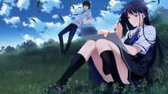 Wind drawings school uniforms grisaia no kajitsu visual novels 