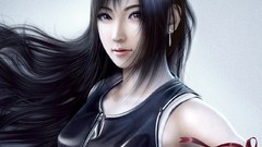 Wind Tape woman Ribbons long hair brunettes Mario Wibisono