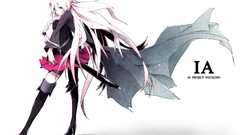 Wind text weapons white background white hair Swords skirts 