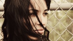 Wind woman brown eyes brunettes