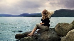 Wind woman rocks Beaches