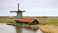 Windmills houses farms