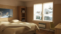 Window interior bedroom 3d
