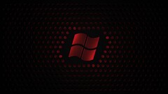 windows 7 black red logo microsoft