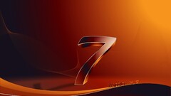 windows 7 digital art numbers red orange