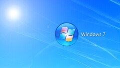 windows 7 numbers blue background gradient cyan operating system