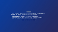Windows blue screen of