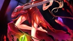 Windows wings dress fangs navel red eyes instruments blondes 