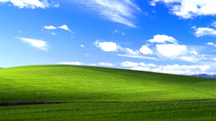 windows xp microsoft windows Green blue sky nature landscape