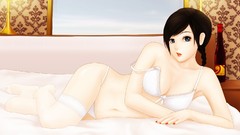 Wine Anime Japanese asians anime girls lingerie blue eyes 