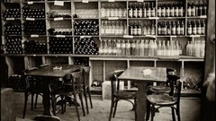 Wine black and white cafe bar monochrome James Lapett