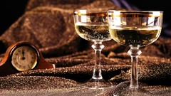 Wine drinks wine glass clocks fabric depth of field
