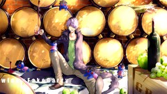 Wine food dolls Anime anime girls purple hair anime boys IB 