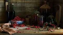 Wine food House fruits bottles