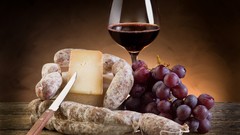 Wine France food cheese sausage