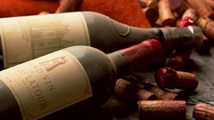 Wine old French bottles