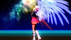 Wings 3d anime girls skies vocaloid ia