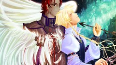 Wings advertisement Boys! knight angels demons bard yaoi