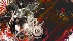 Wings Anime Afro Samurai skirts anime girls vector art