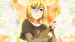 Wings Anime anime girls blue eyes shingeki no kyojin christa 