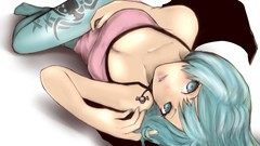 Wings Anime anime girls cleavage video games Simple Background 