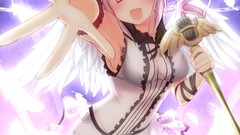 Wings Anime blush long hair