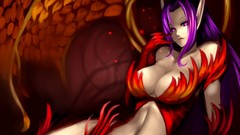 Wings Anime cleavage League of Legends morgana