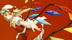 Wings Anime crystals hats grin Vampires red background red eyes 