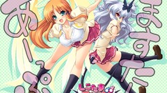 Wings Anime devil white hair red eyes Ribbons blondes angels 