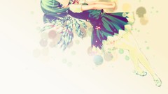 Wings Anime dress blurred anime girls touhou cirno