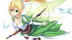 Wings Anime elves cleavage sword art online Simple Background 