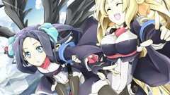 Wings Anime flying blondes long hair anime girls blue eyes 