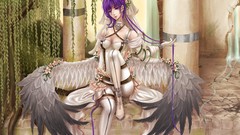 Wings anime girls fantasy art