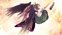 Wings anime girls reiuji utsuho touhou video games