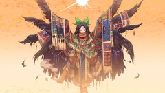 Wings anime girls reiuji utsuho touhou video games