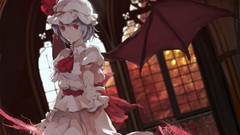Wings anime girls remilia scarlet touhou video games