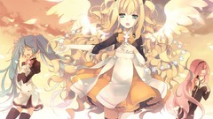 Wings anime girls school uniforms hatsune miku vocaloid 