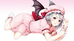 Wings anime girls short hair remilia scarlet gray hair touhou 