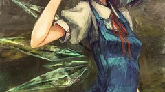 Wings anime girls touhou cirno video games op-center