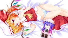 Wings anime girls touhou flandre scarlet patchouli knowledge 